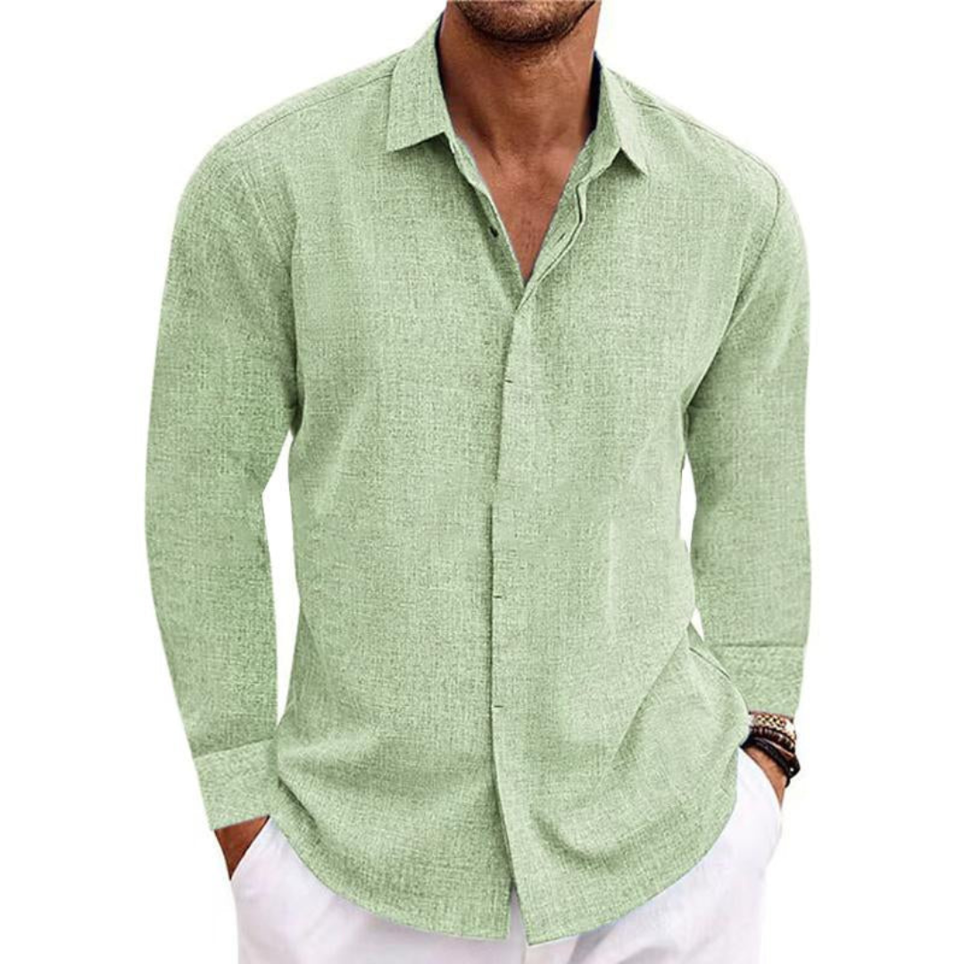 Klassisches Herren Langarmshirt, lässige Passform, vielseitig kombinierbar, ideal für Büro oder Freizeit, zeitloses Design.