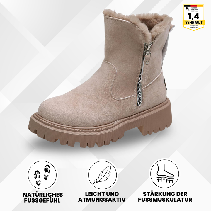 "Komfortable Damen-Schneestiefel mit warmem Innenfutter, orthopädischer Unterstützung und rutschfester Sohle."