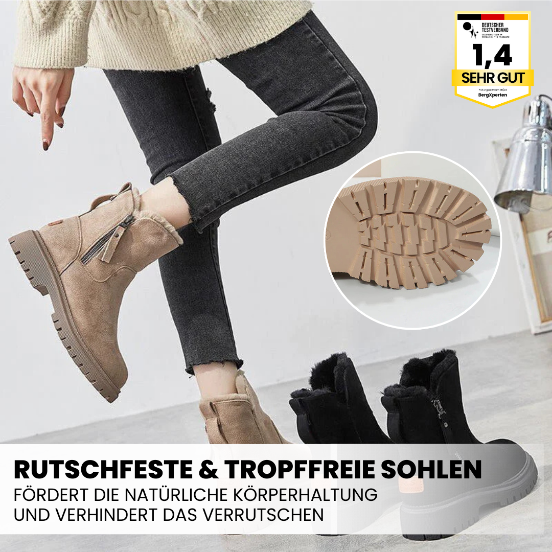 "Komfortable Damen-Schneestiefel mit warmem Innenfutter, orthopädischer Unterstützung und rutschfester Sohle."