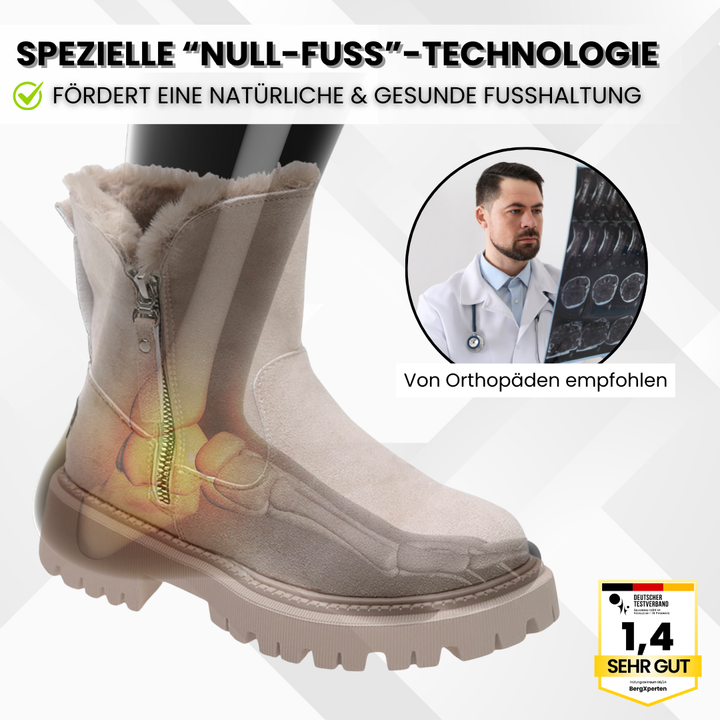 "Komfortable Damen-Schneestiefel mit warmem Innenfutter, orthopädischer Unterstützung und rutschfester Sohle."
