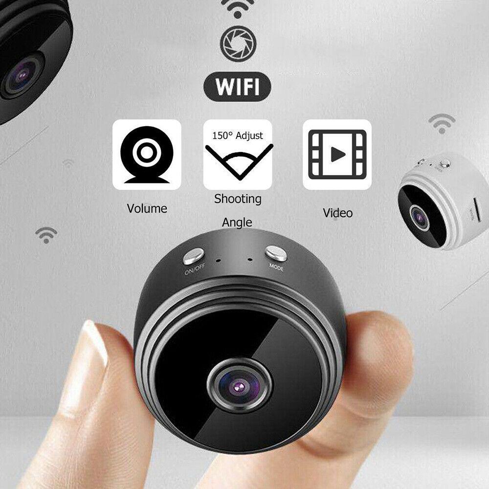 "Kompakte 1080P HD Mini Überwachungskamera, kabellos, mit Nachtsicht und Bewegungserkennung, ideal für Zuhause oder Büro."