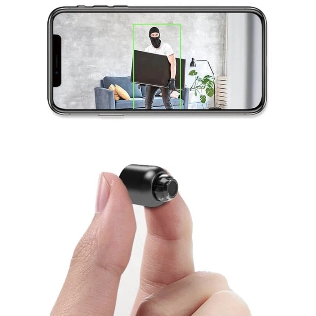 "Kompakte 1080P HD WiFi Sicherheitskamera, drahtlos mit Nachtsicht, ideal für Überwachung zuhause, Weitwinkelansicht."