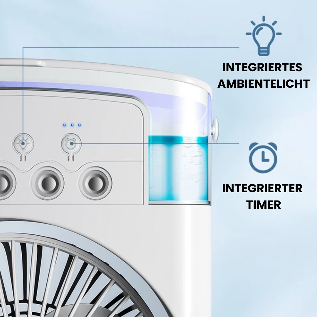 "Kompakte, stilvolle Mini-Klimaanlage, tragbares Design, effektive Kühlung für Zuhause oder Büro, energieeffizient."
