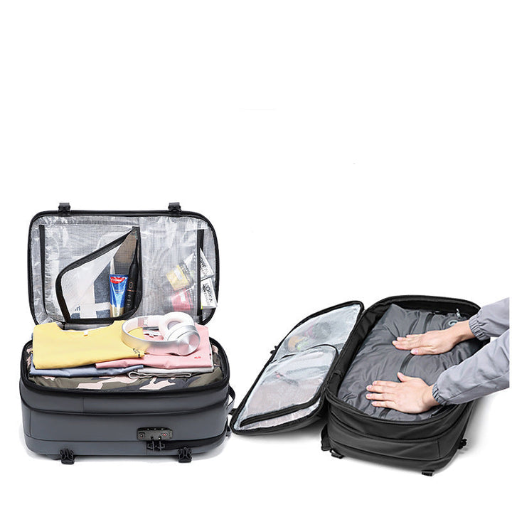"Kompakter, leichter Reise-Vakuum-Rucksack für Damen, wasserdichtes Material, stilvolles Design, viel Stauraum."