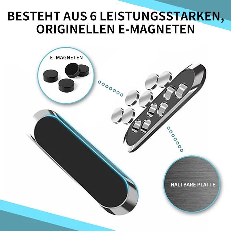"Kompakter magnetischer Telefonhalter an Armaturenbrett, montagefrei, starke Magnetkraft für sicheres Smartphone-Halten."