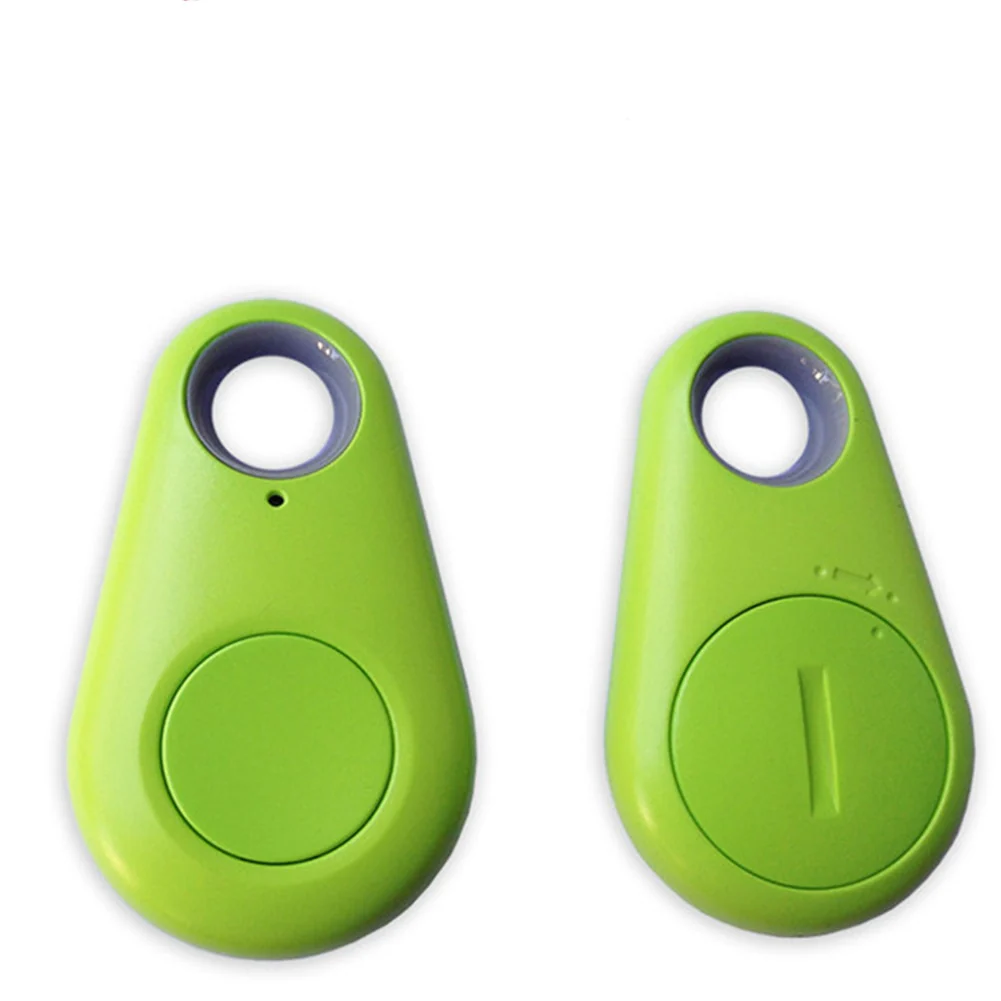 Kompakter Mini-GPS-Tracker in Blau, Grün, Rosa und Schwarz für Kinder, mit GPS-Ortung und SOS-Funktion.