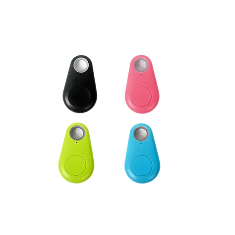 Kompakter Mini-GPS-Tracker in Blau, Grün, Rosa und Schwarz für Kinder, mit GPS-Ortung und SOS-Funktion.