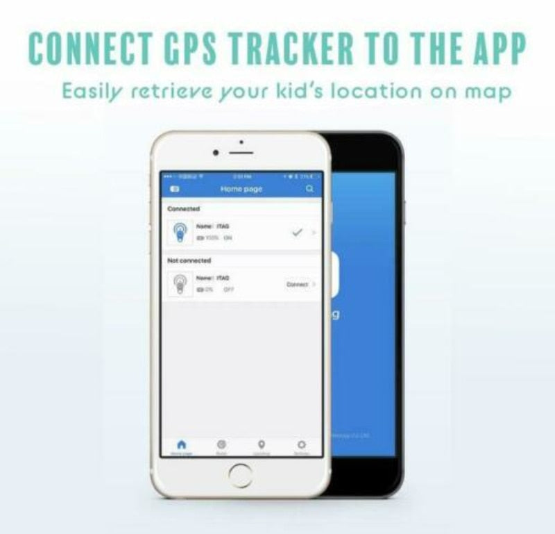 Kompakter Mini-GPS-Tracker in Blau, Grün, Rosa und Schwarz für Kinder, mit GPS-Ortung und SOS-Funktion.