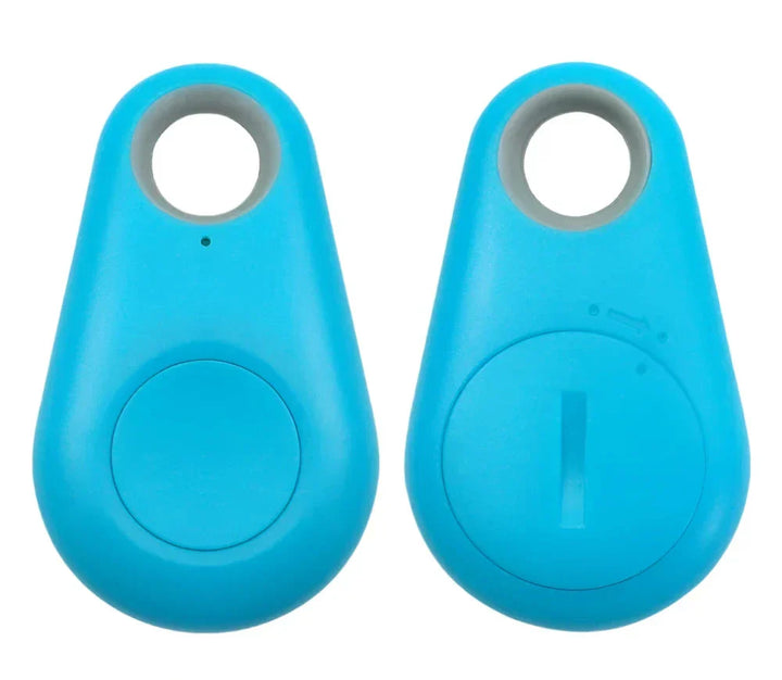 Kompakter Mini-GPS-Tracker in Blau, Grün, Rosa und Schwarz für Kinder, mit GPS-Ortung und SOS-Funktion.