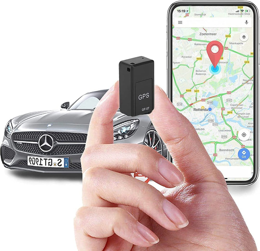 "Kompakter schwarzer Mini-GPS-Tracker mit Magnet, wetterfest, ideal zur weltweiten Verfolgung von Wertsachen"