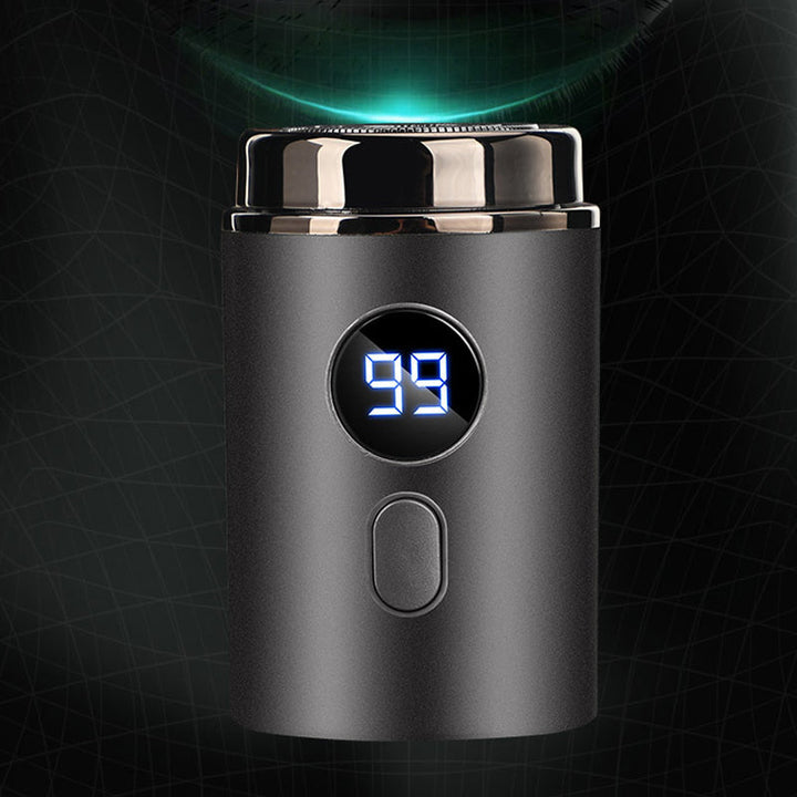 "Kompakter, tragbarer Elektrorasierer, mini, USB-C ladbar, waschbar, für unterwegs, ideal für Männer, schlankes Design."