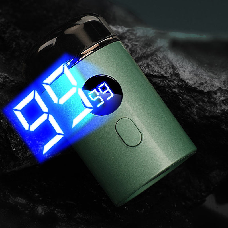 "Kompakter, tragbarer Elektrorasierer, mini, USB-C ladbar, waschbar, für unterwegs, ideal für Männer, schlankes Design."