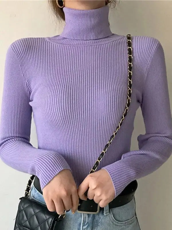 "Kuscheliger Damen Rollkragenpullover in Beige, elegant, ideal für Herbst/Winter, vielseitig kombinierbar für kalte Tage."