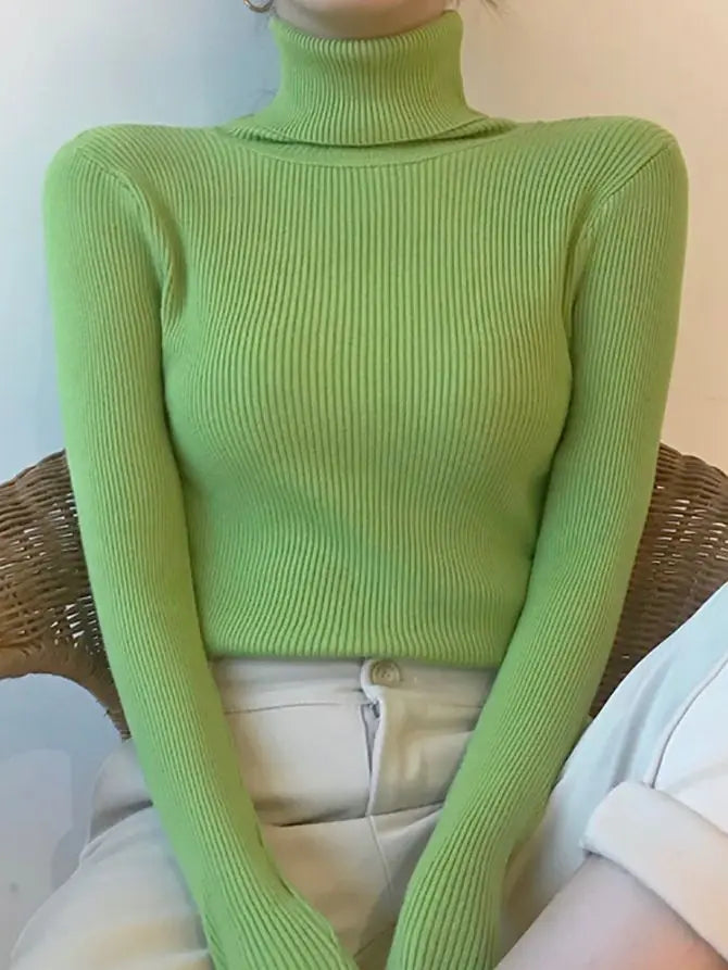 "Kuscheliger Damen Rollkragenpullover in Beige, elegant, ideal für Herbst/Winter, vielseitig kombinierbar für kalte Tage."