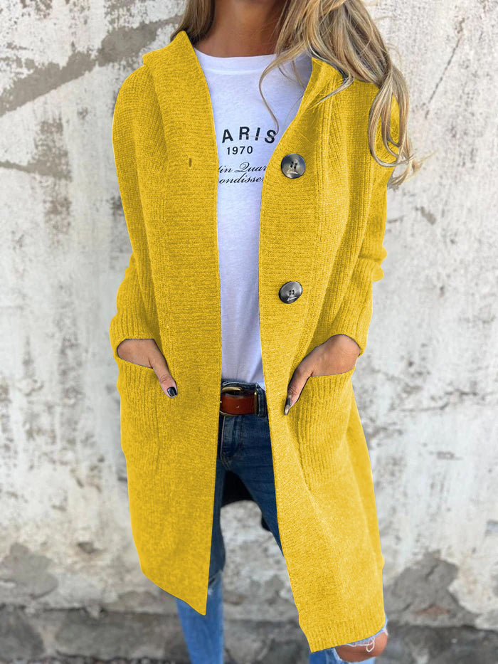 "Lange Strickjacke Damen, kuschelig weich, lockerer Schnitt, vielseitig kombinierbar, ideal für kühle Tage, stilvoll gemütlic
