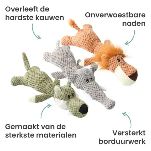 "Langlebiges Hundespielzeug aus Stoff, Elefantendesign, robust für starke Kauer, fördert Zahnpflege, ideal für alle Hunde."