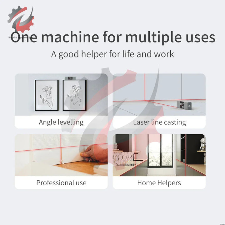 Laser-Nivelliergerät, präzise Messungen, kompakt, modernes Design, Typ-C-Anschluss, ideal für Bauprojekte und Heimwerker.