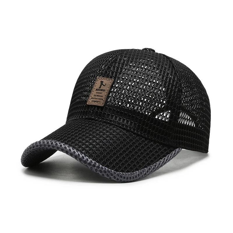 Lässige Baseballmütze mit Mesh-Panel, verstellbar, dunkelblau, ideal für Outdoor-Sommerabenteuer und Sportarten.