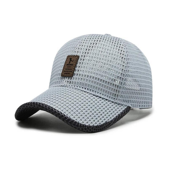 Lässige Baseballmütze mit Mesh-Panel, verstellbar, dunkelblau, ideal für Outdoor-Sommerabenteuer und Sportarten.