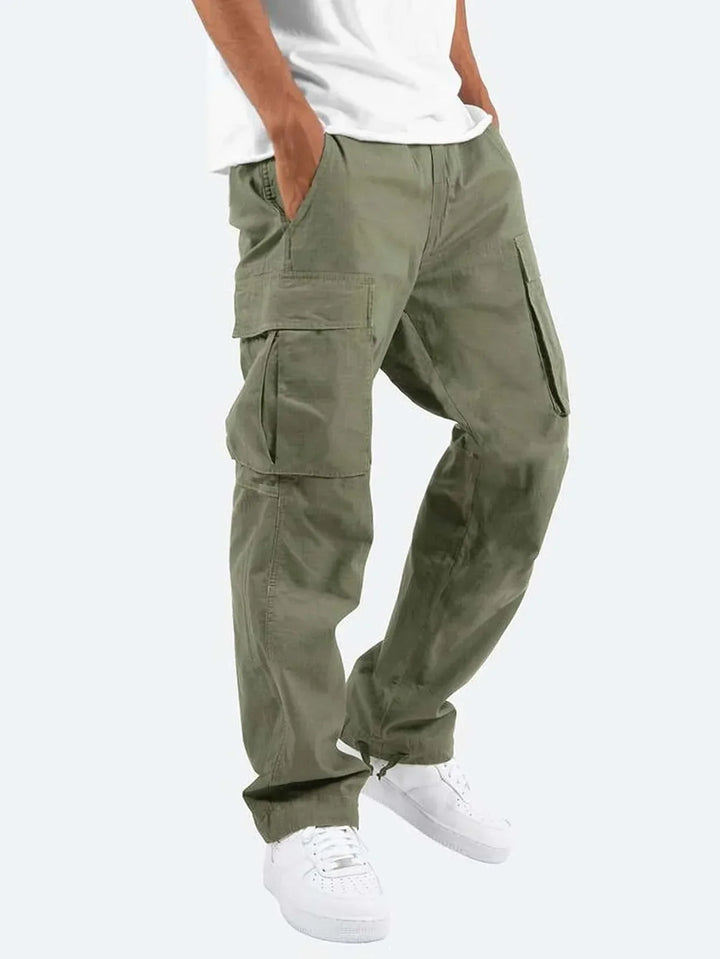 Lässige Herren Cargo Hose mit Taschen, atmungsaktiv, in vielseitigen Farben, robuster Stoff, ideal für Stil und Komfort.