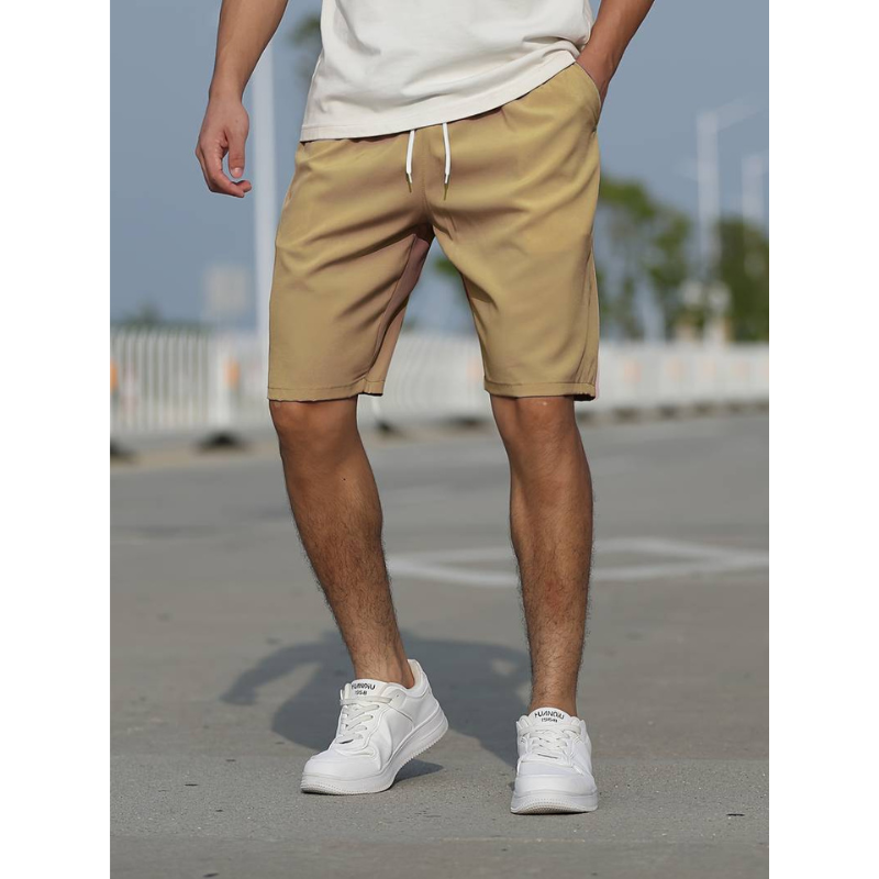 "Lässige Herrenshorts mit Kordelzug, modernem Design, niedriger Leibhöhe. Perfekt für Sommer, verstellbarer Sitz."