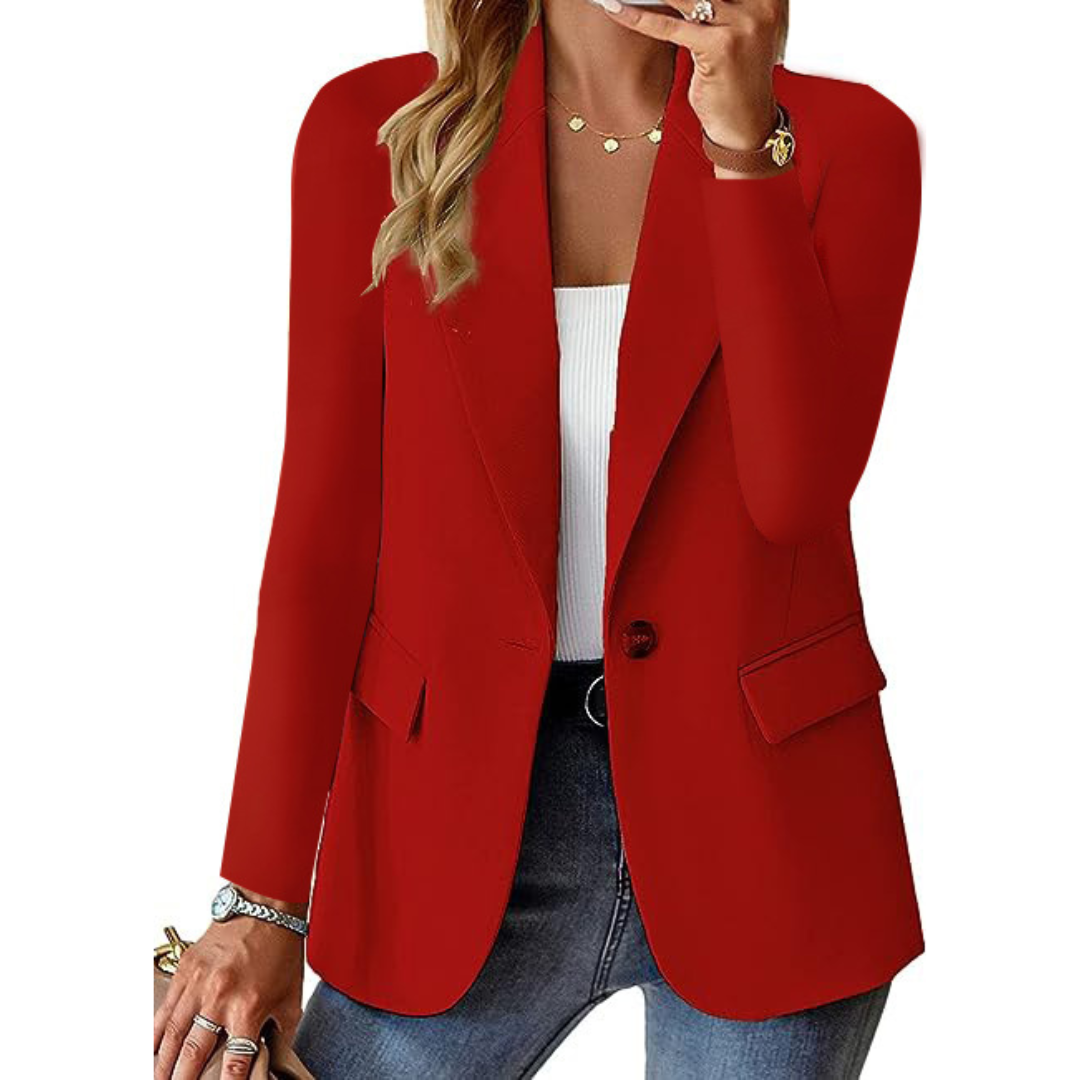"Lässiger Damenblazer mit Reverskragen, modern bedruckt, elegante taillierte Passform für stilvolle Outfits"