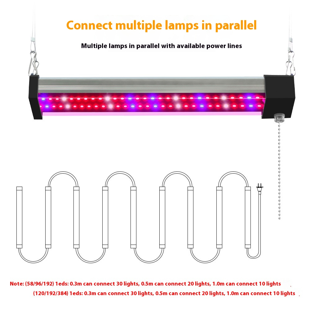 LED Pflanzenlampe mit Vollspektrum-Beleuchtung, energiesparende Technologie, ideal für Zimmerpflanzen, mit Zugschalter.