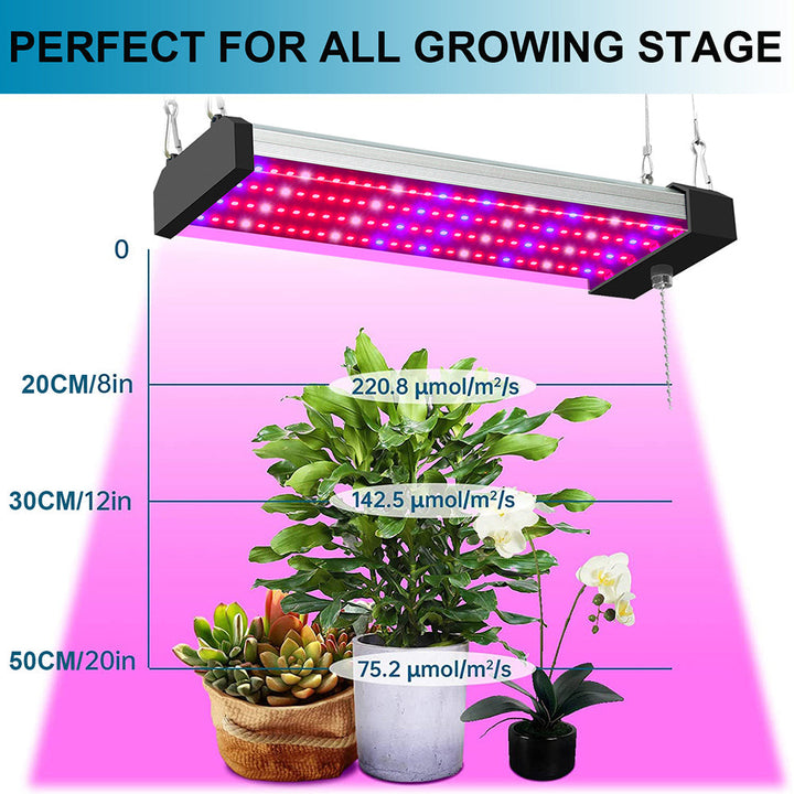 LED Pflanzenlampe mit Vollspektrum-Beleuchtung, energiesparende Technologie, ideal für Zimmerpflanzen, mit Zugschalter.