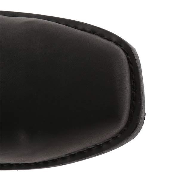 "Leder-Cowboystiefel für Herren, klassisch, Braun oder Schwarz, komfortabel mit seitlichem Reißverschluss und Gummisohle."