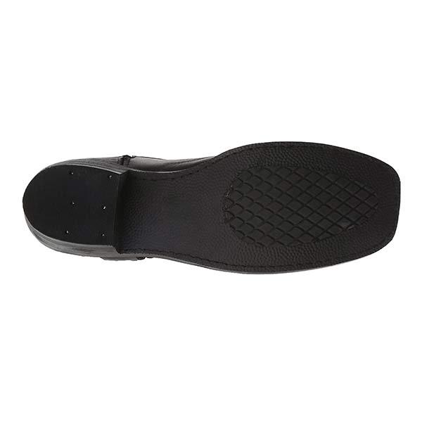 "Leder-Cowboystiefel für Herren, klassisch, Braun oder Schwarz, komfortabel mit seitlichem Reißverschluss und Gummisohle."