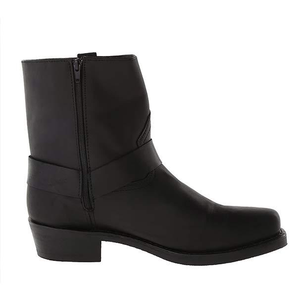 "Leder-Cowboystiefel für Herren, klassisch, Braun oder Schwarz, komfortabel mit seitlichem Reißverschluss und Gummisohle."