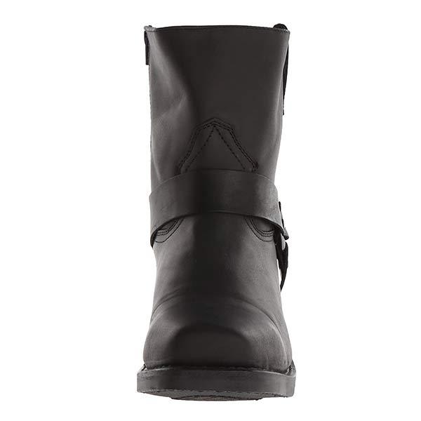 "Leder-Cowboystiefel für Herren, klassisch, Braun oder Schwarz, komfortabel mit seitlichem Reißverschluss und Gummisohle."