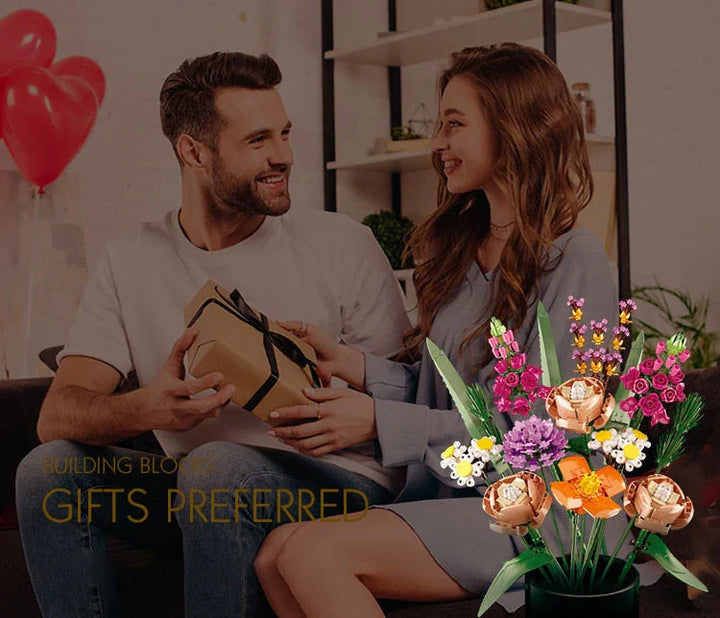 "LEGO Blumenstrauß-Set: Bunte Blüten aus LEGO Steinen für individuelles und kreatives Spiel, ideal für Kinderzimmerdeko."