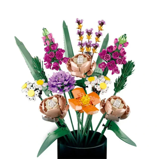 "LEGO Blumenstrauß-Set: Bunte Blüten aus LEGO Steinen für individuelles und kreatives Spiel, ideal für Kinderzimmerdeko."