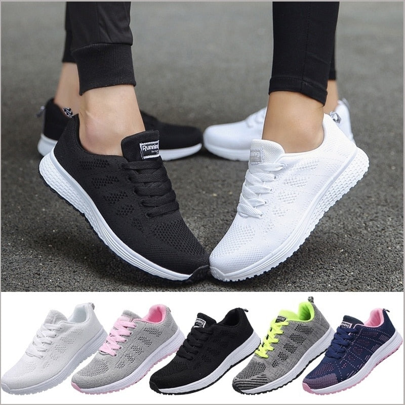 Leichte, atmungsaktive Damen Sneakers, modisches Design, extra große Sohle, ideal für Alltag und Sport, stilvoller Look.