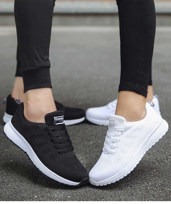 Leichte, atmungsaktive Damen Sneakers, modisches Design, extra große Sohle, ideal für Alltag und Sport, stilvoller Look.