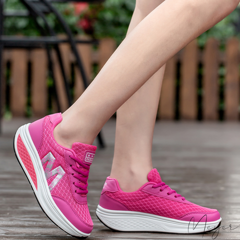 "Leichte, atmungsaktive U-förmige orthopädische Sportschuhe für Damen in modernem Design mit anatomischer Stütze."