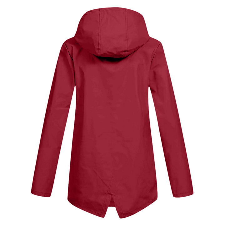 Leichte Damen Regenjacke in Apricot, wasserfest, stilvoll, hält trocken bei Regenwetter, eleganter Schnitt ideal für Alltag.