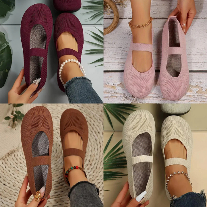Leichte Damen Slip-On Schuhe, atmungsaktiv, weiche Innensohle, rutschfeste Sohle, ideal für Casual-Outfits.