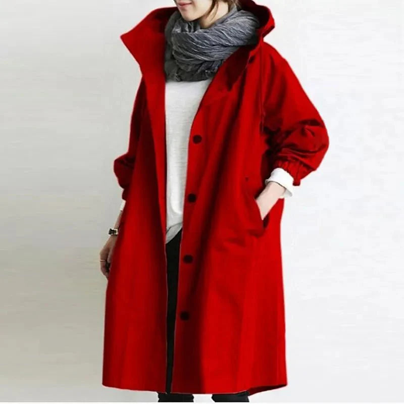 Leichte Damenjacke mit Kapuze, atmungsaktiv, vielseitiges Design, ideal für wechselhaftes Wetter und Freizeitaktivitäten.