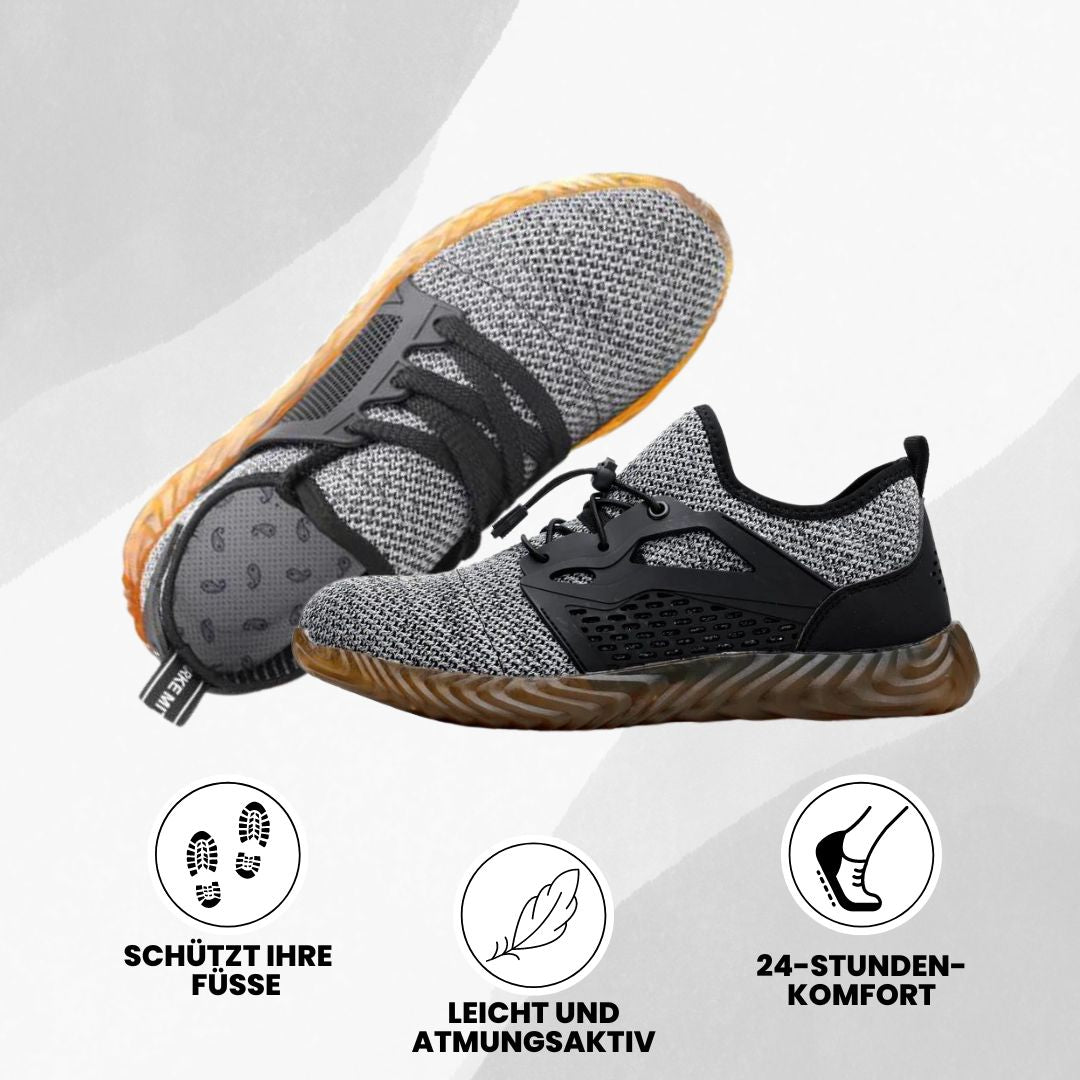 "Leichte EN ISO Sicherheitsschuhe, stoßfest, nagelfest, modisches Mesh-Design, aus Kevlar, nur 400g, für Arbeit und Freizeit.