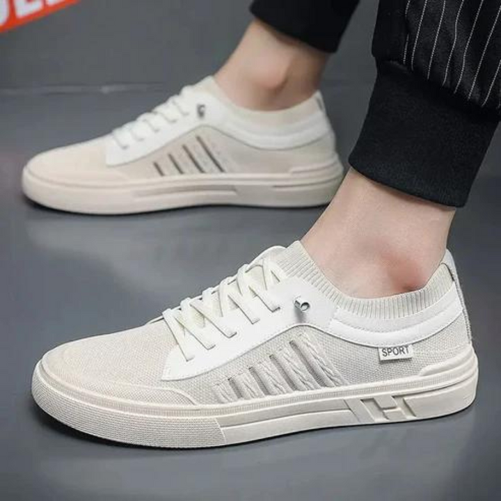 Leichte Herren Sneaker in Grau mit flexibler Sohle, ideal für Freizeit und Alltag, bieten Komfort und bewegungsfreundliches D