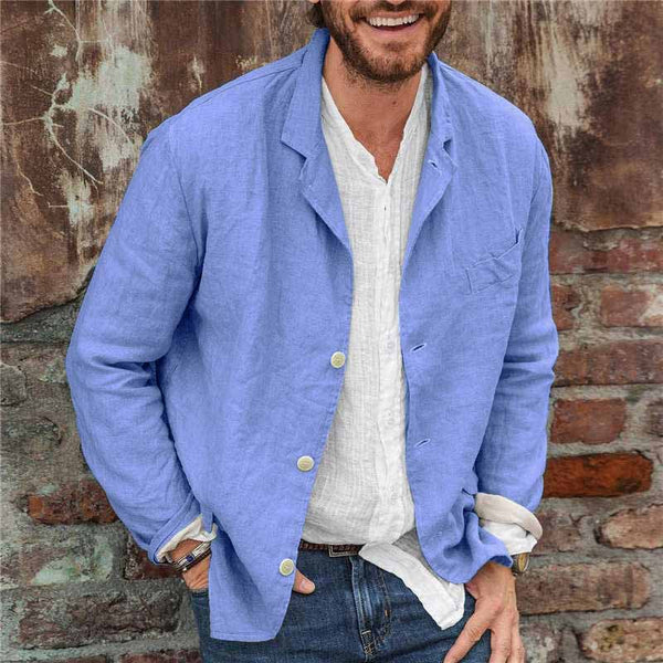 Leichte Herrenjacke, atmungsaktiv, lässig, minimalistisches Design, entspannte Passform, ideal für wärmere Tage.