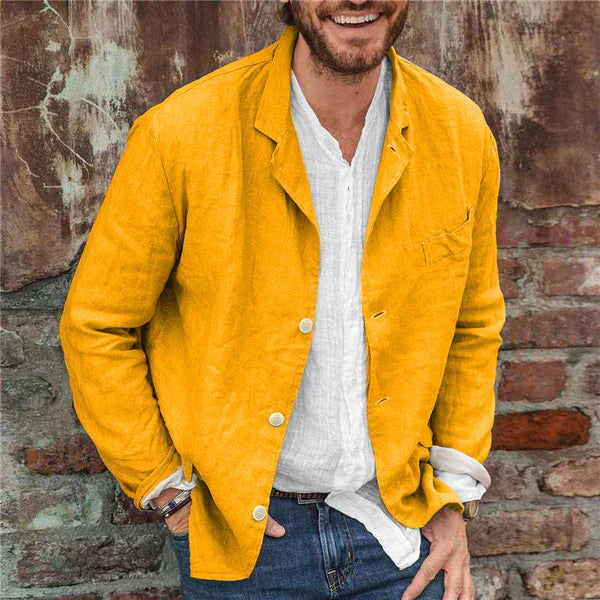 Leichte Herrenjacke, atmungsaktiv, lässig, minimalistisches Design, entspannte Passform, ideal für wärmere Tage.