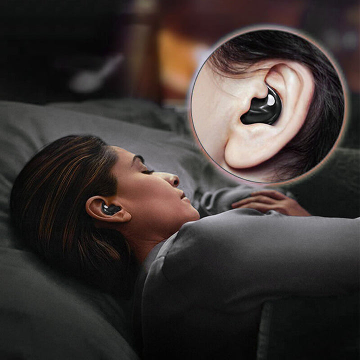 Leichte, unsichtbare Bluetooth-Kopfhörer in Ohrform, ergonomisch, IPX5 wasserdicht, ideal für Schlaf und Reisen.
