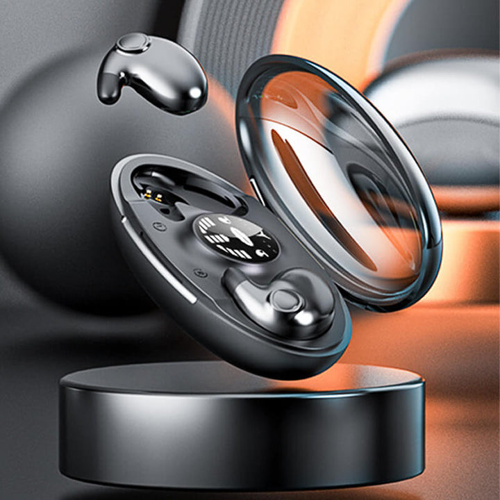 Leichte, unsichtbare Bluetooth-Kopfhörer in Ohrform, ergonomisch, IPX5 wasserdicht, ideal für Schlaf und Reisen.