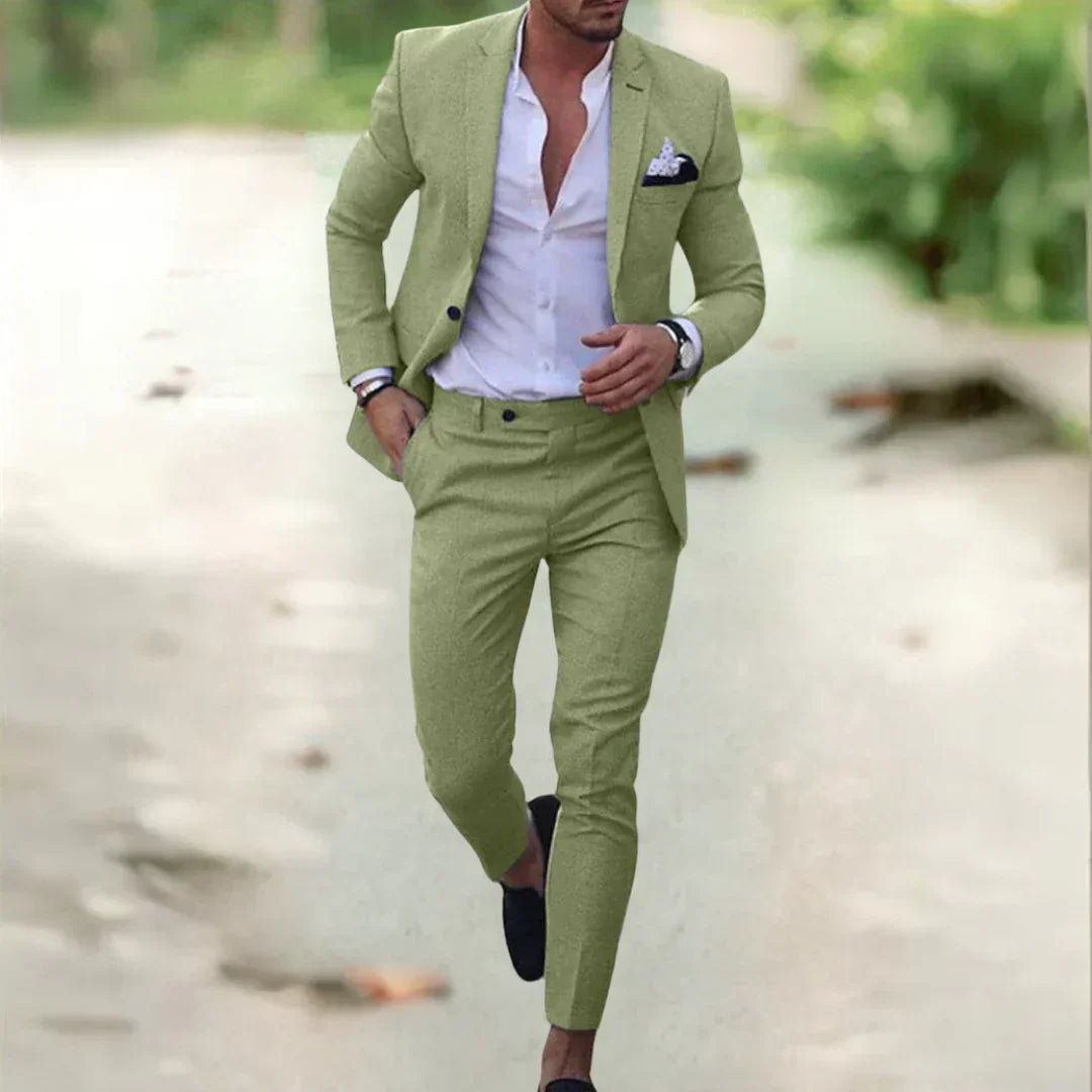 Leichter Herren Sommeranzug, atmungsaktiv, stilvoll, aus Baumwolle. Perfekt für elegante und lässige Anlässe im Sommer.