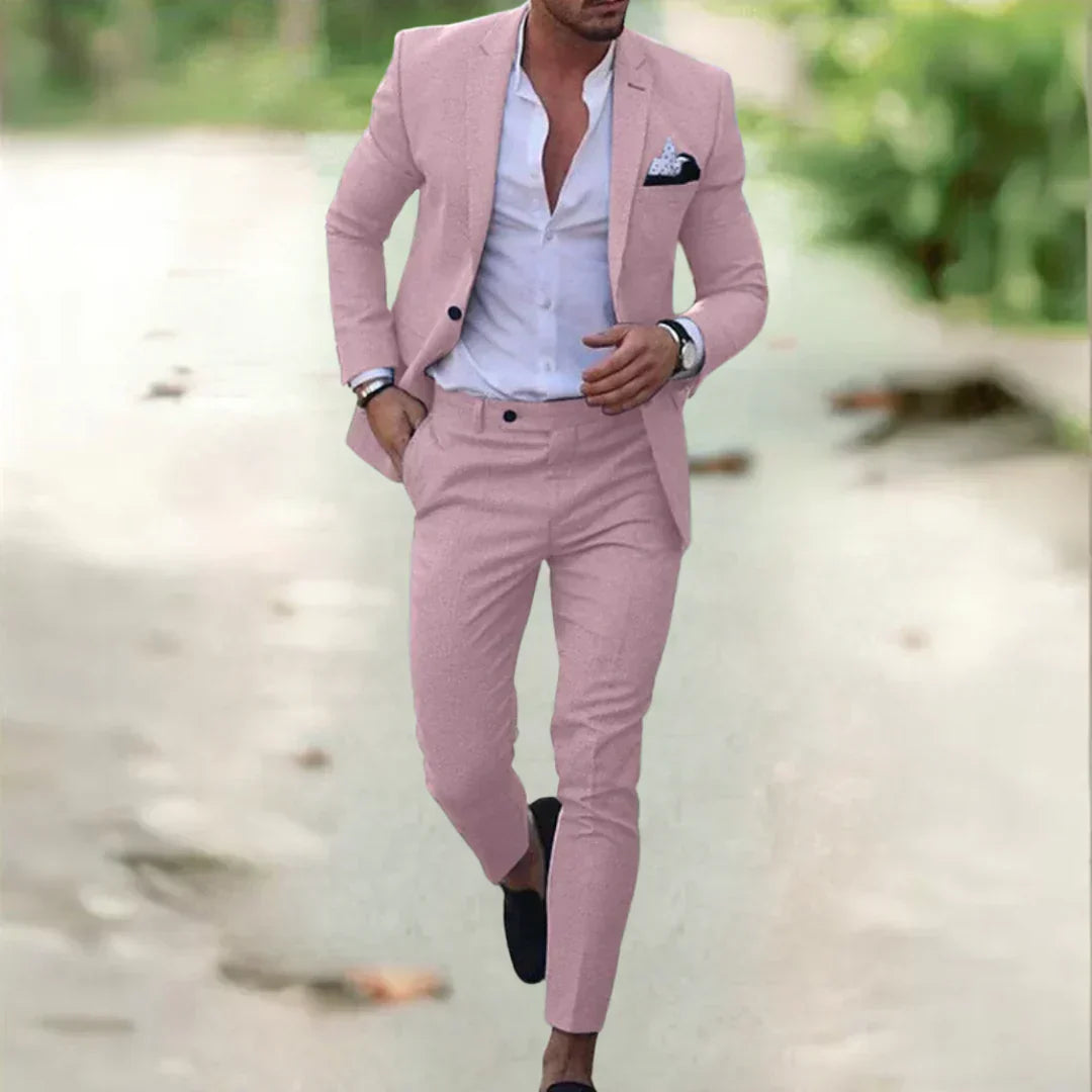 Leichter Herren Sommeranzug, atmungsaktiv, stilvoll, aus Baumwolle. Perfekt für elegante und lässige Anlässe im Sommer.