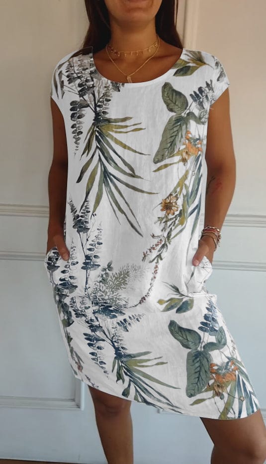 Leichtes Sommerkleid für Damen, bequem u. stilvoll, in verschiedenen Farben, atmungsaktive Baumwolle.
