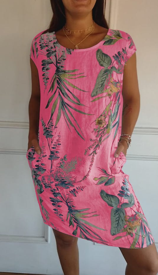 Leichtes Sommerkleid für Damen, bequem u. stilvoll, in verschiedenen Farben, atmungsaktive Baumwolle.